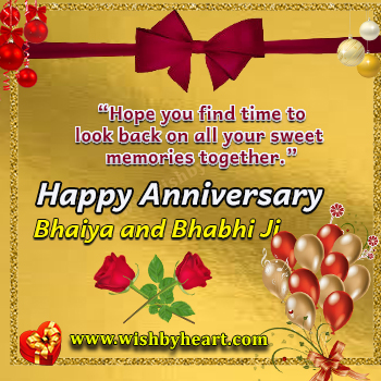 Anniversary Quotes For Bhaiya And Bhabhi Wish By Heart