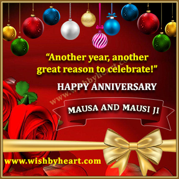 Wedding Anniversary wishes Photos for mausa and mausi