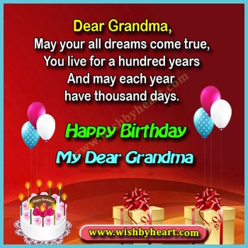 Birthday images in English for Grandma / Dadi ji