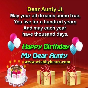 Birthday images in English for Aunty