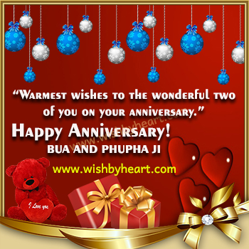 Happy Anniversary wishes Photos for bua and fufa ji