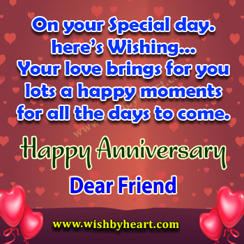 Anniversary Wishes Friend Cards