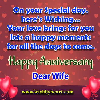 Anniversary Wishes for Wife - Wish by Heart