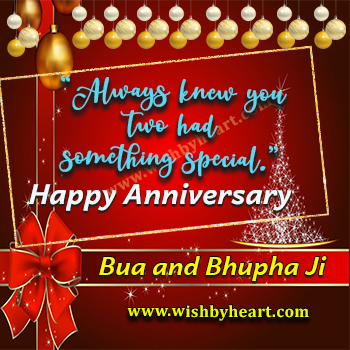 Wedding Anniversary wishes Photos for bua and fufa ji