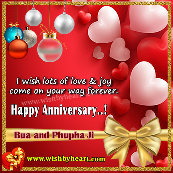 25 Marriage Anniversary message for bua and fufa ji