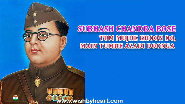 Tum Mujhe Khoon Do, main Tumhe Azadi Doonga - Subhash Chandra Bose,images-of-independence-day-slogans