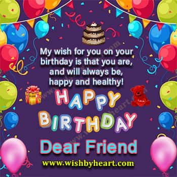 Birthday Images for Friend - Wish by Heart