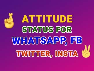 Best Attitude Status for WhatsApp, Fb, Twitter & Instagram ...